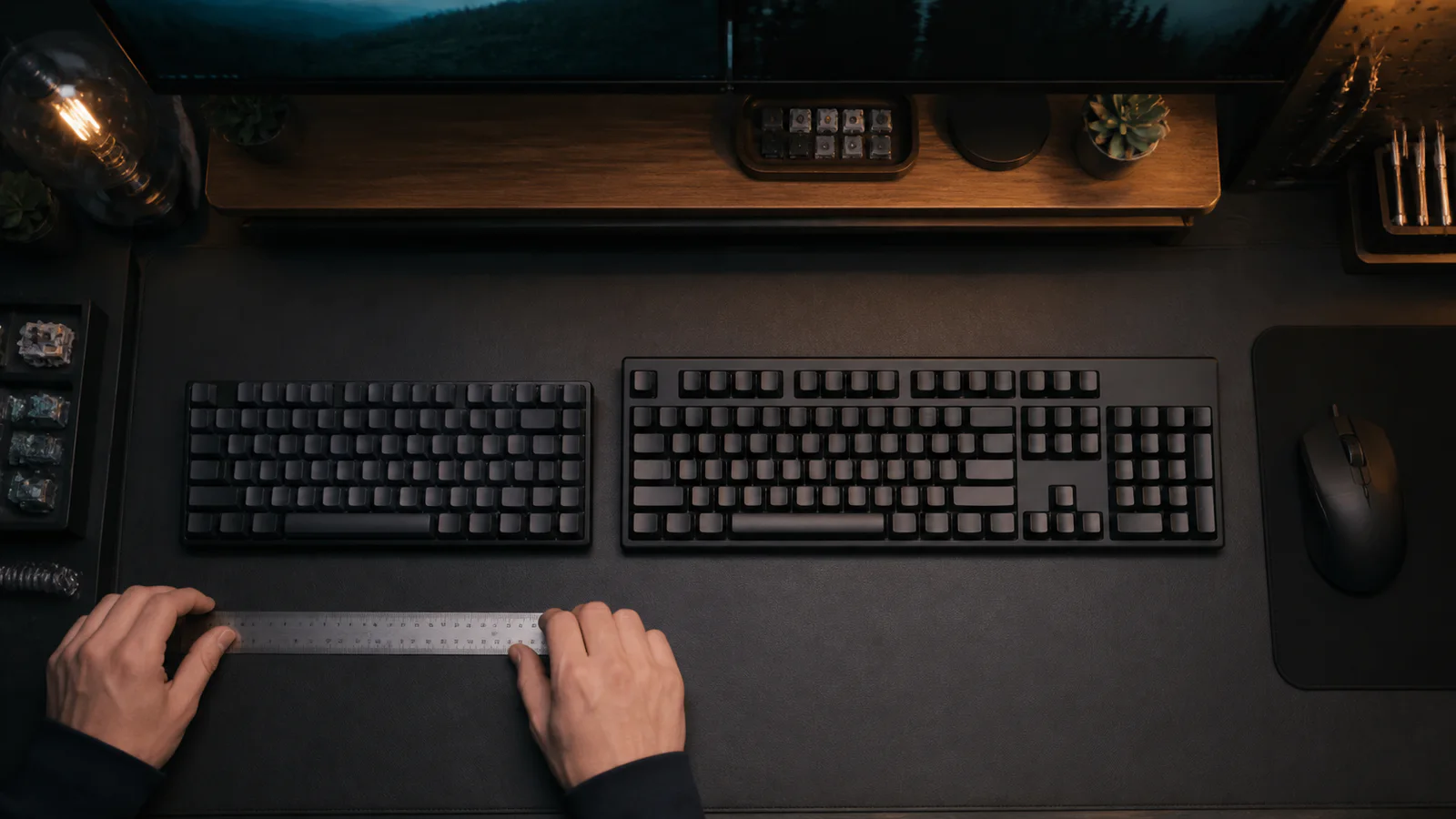 Imagem editorial do comparação: Teclado TKL vs completo (full-size): qual escolher?