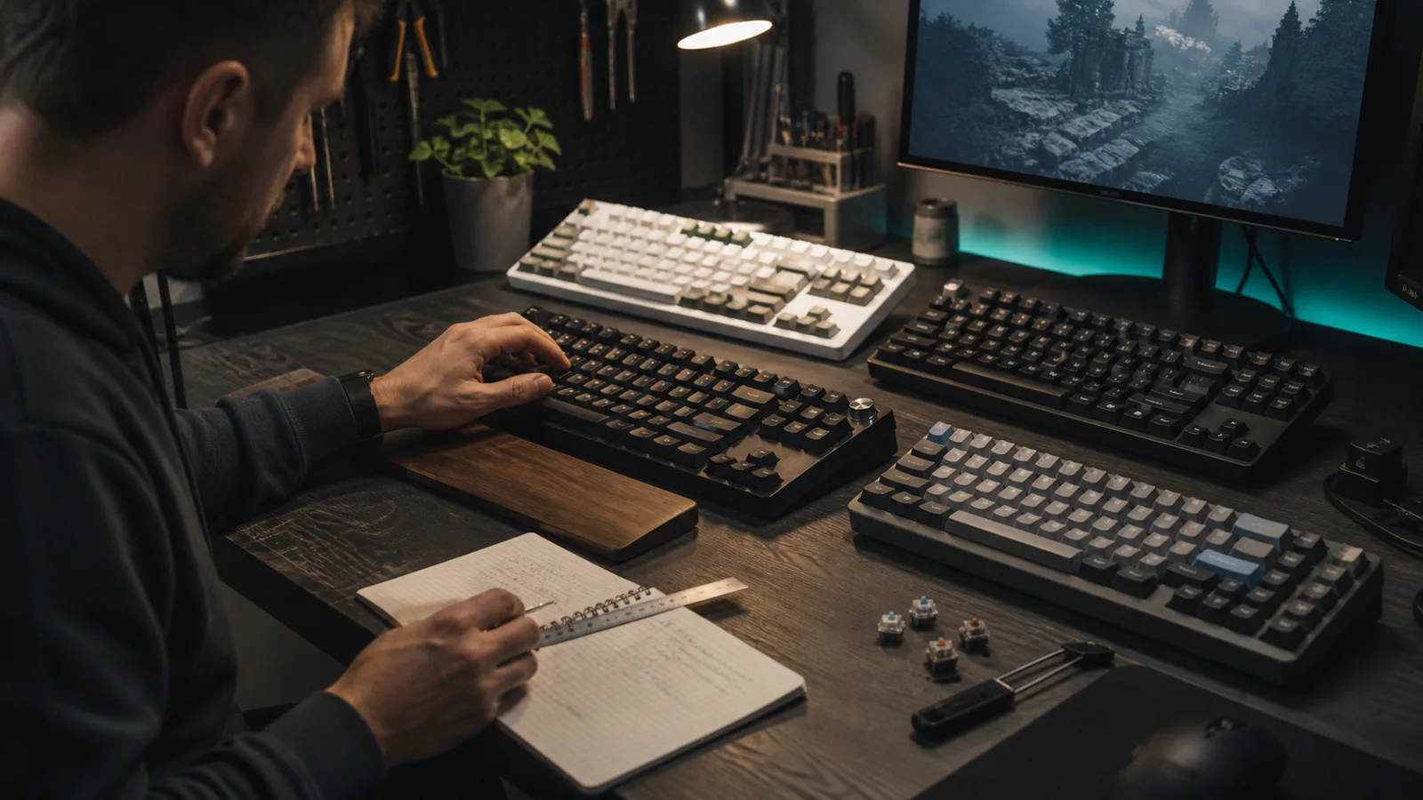 Imagem editorial do guia: Como escolher um teclado gaming em 2026