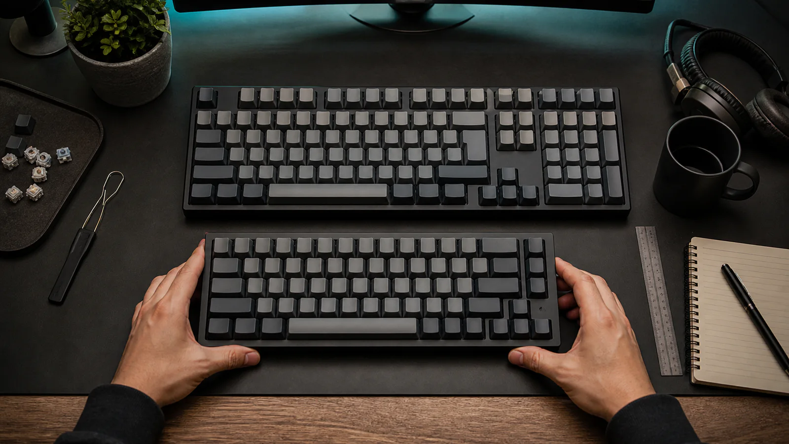 Imagem editorial do guia: Teclado inglês vs português: que layout escolher?