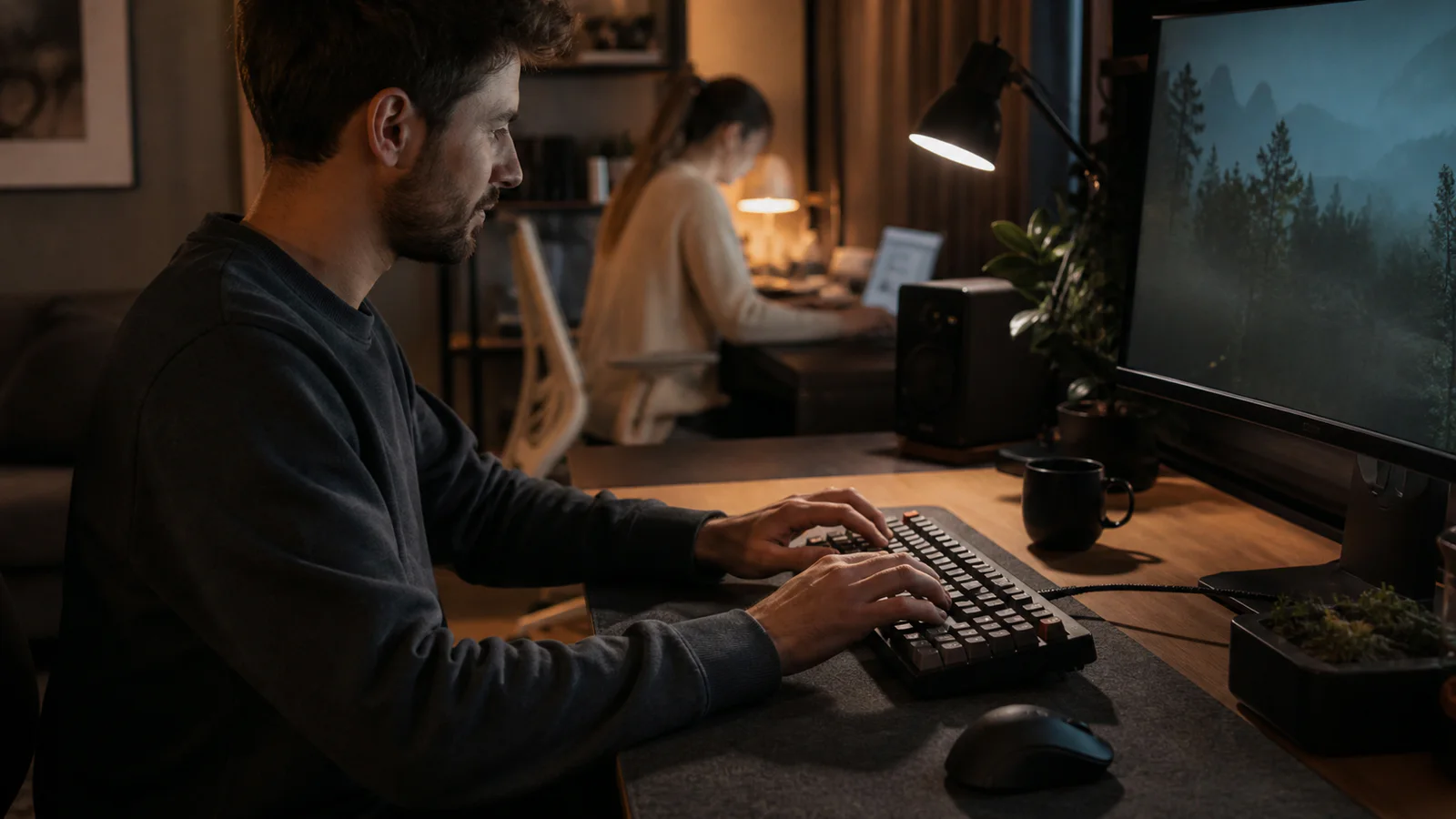 Imagem editorial do guia: Teclado silencioso para gaming e escritório